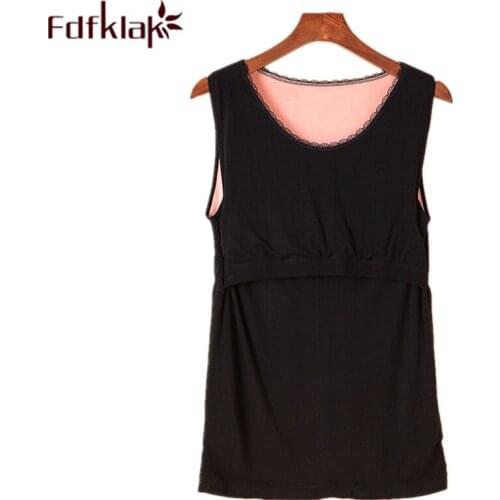 Spring Autumn Maternity Tops Breast Feeding Pregnancy Clothes Thick Warm Free Tops Women Pajamas Tank Top Sleeveless Fdfklak