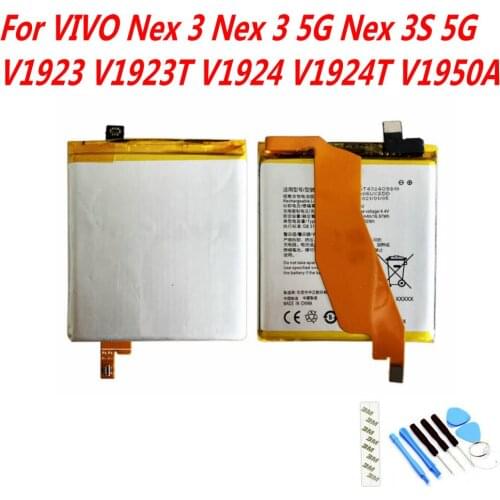 High Quality B-G9 4500mAh Battery For VIVO Nex 3 Nex 3 5G Nex 3S 5G V1923 V1923T V1924 V1924T V1950A Mobile Phone + Tools