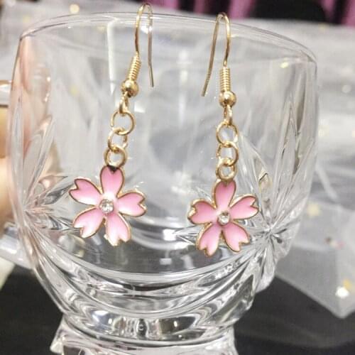 1 Pair Korea New Style Small and Fresh Daisy Flower Ear nail Sunflower Pink Flower Earring For Women Temperament Girl Jewelry
