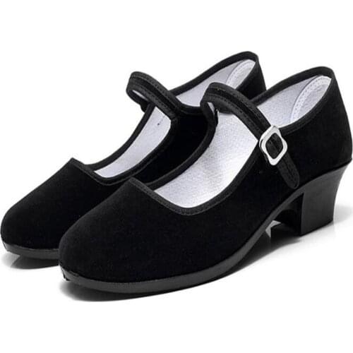 Women Latin Dance Shoes Heel 3cm Ballet Jazz Shoes Black Breathable Female Teachers Ballroom Dancing Shoe Ladies Dance Sneakers