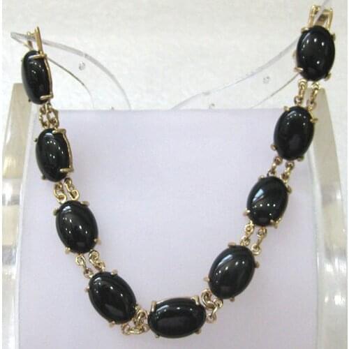 Ladys fine black agate bracelet