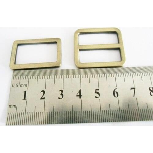1"Antique Brass triglide slider & buckle for adjustable straps