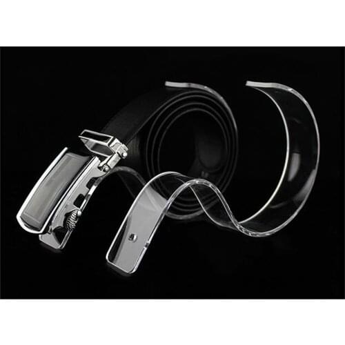 1pcs Boutiques display props Belt display racks Acrylic girdle Display holder desktop Leather belt/waistband stand
