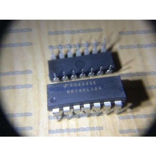 10PCS/LOT MM74HC14N 74HC14N MM74HC14 DIP-14 IC TRIGGER HEX SCHMITT