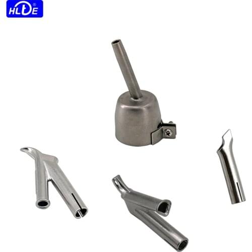 4pcs 5mm Round nozzle+Round & Triangular speed Welding nozzle+Tacking nozzle For 1600W Hot Air gun heat torch plastic welder Tip