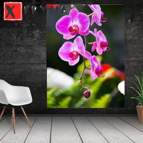 5D Diamond Painting Phalaenopsis Full Drill Square round Cross Stitch Diamond Embroidery Rhinestones mosaic Art Handicraft decor