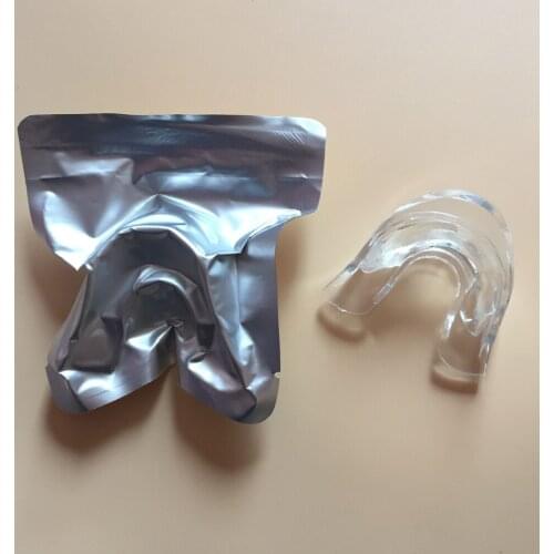 Free FAST Shipping 100 pcs/lot Pre-loaded non peroxide gel Teeth Whitening mouth tray Gel Prefilled Mouth Tray