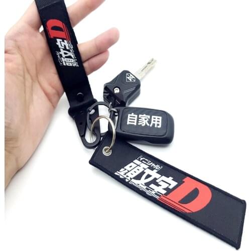 Car Motorcycle Culture Keytags Strap Keychian Emblem Nylon Webbing Strap Keychain Key Chain Rings Steel Spring Clip Accessories
