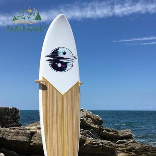 EARLFAMILY 30cm x 23.5cm for Ying Yang Steam Wave Car Sticker Waterproof Occlusion Scratch Truck Decal Graphics VAN Car Styling