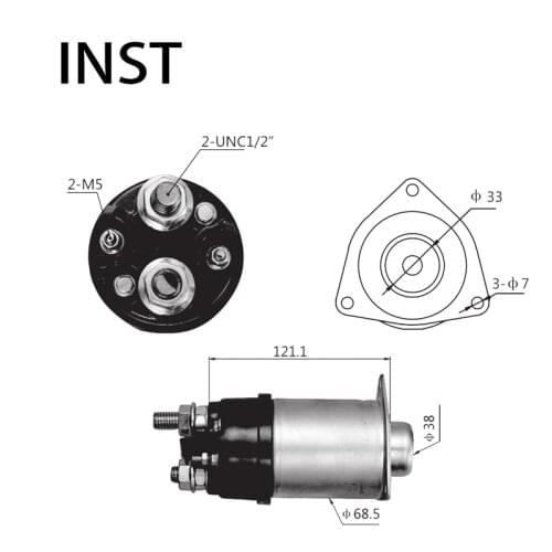ELECTROMAGNETIC SWTICH SOLENOID FOR 12V 4.5KW F042010584 E6HZ-11390-B 1115593 1115645 192 10456393 1115593 1115645