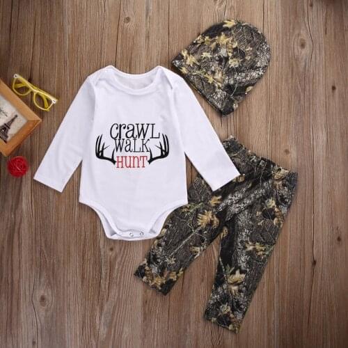 Emmababy Casual Long Sleeve Tops Pants Hat Vintage Outfits Set Toddler Baby Boy Girl Clothes Set Baby Boys Clothing Infant Kids