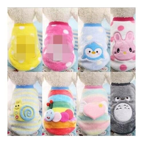 XXS-XXL Fleece Pet Dog Clothes Coat Jacket Puppy Small Dogs Clothing Cat Costume Apparel Hoodies Chihuahua Yorkie Warm
