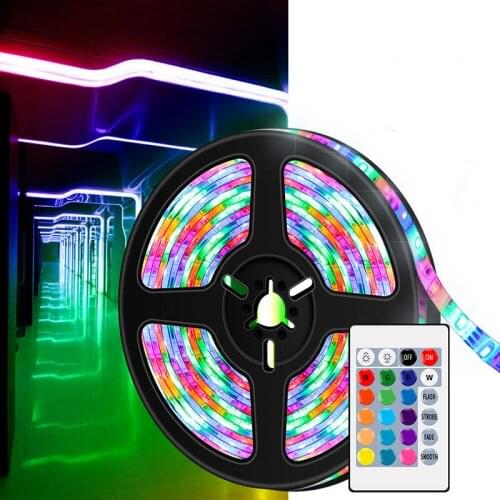 Flexible RGB Led Strip Lights With Remote USB DC5V SMD2835 Waterproof Lamp Tape Diode Living Room TV Background Bar Lighting