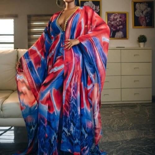 2 Two Piece Set Summer Clothes African Dresses for Women 2021 Dashiki Grand Boubou Robe Africaine Femme Dress Sets Pants Suits