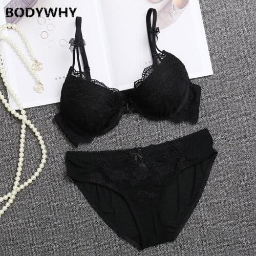 Women Lace Bra Set 4 Colors Backless Push Up Deep V Underwear Brief Set Lingerie Sexy Elegant Fashion Beauty