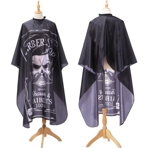 Hot! Haircut Hairdressing Barber Cloth Skull Pattern Apron Hair Styling Design Waterproof Haircut Salon Barber Capes Drop Ship
