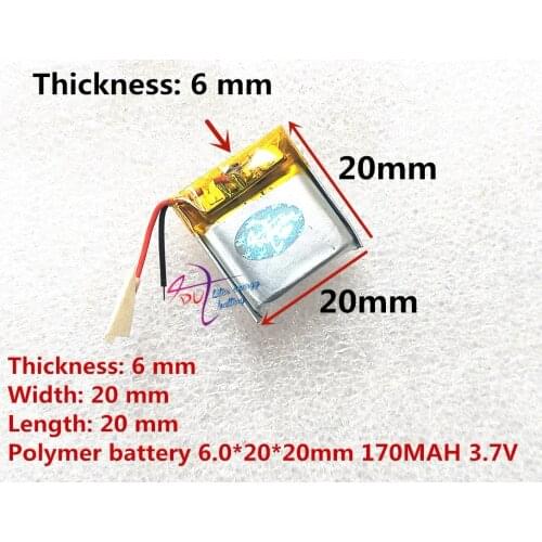 Best battery brand 062020 602020 170MAH 3.7V high-capacity lithium polymer battery Bluetooth speaker toys
