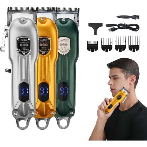 2021 LCD Hair Clipper Professional Hair Trimmer for Men Electric Beard Trimmer Multifunctional Hair Cutting Machine Cutter