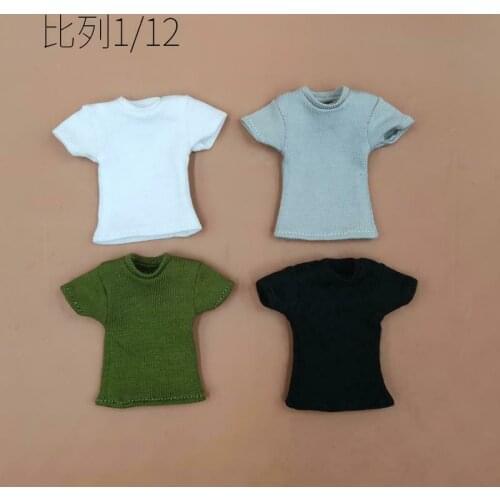 Kinds of 4 1/12 Scale T-shirt Model for 6" Action Figure Doll