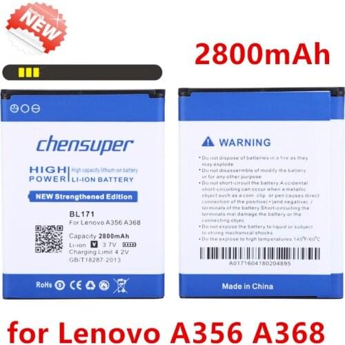 NEW 2800mAh BL171 Battery for Lenovo A356 A368 A390 A390T A376 A370E A500 A60 A65 A319