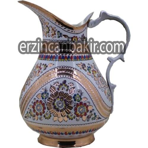 Geleneksel El Yapımı Sürahi Ottoman Bakır Şarap Karaf SRH-104