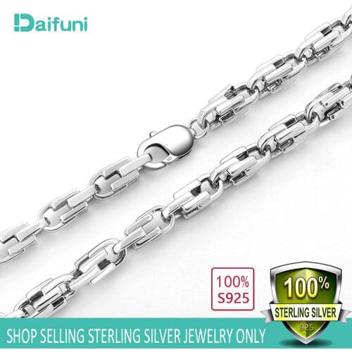 S925 Sterling Silver Dubai Boss 8mm Necklaces Hip Hop Miami Curb Cuban Chain Necklace Rapper Silver Chain Necklaces Men Jewelry