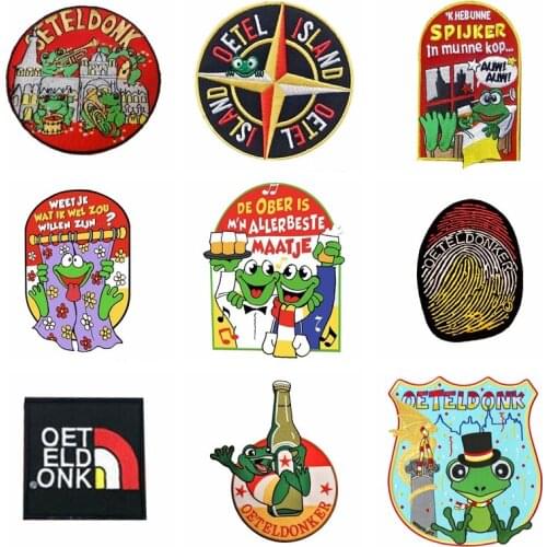 Pulaqi Oeteldonk Patches Iron on Patches For Clothing Netherlands Sticker for Kids Heat Transfers Applications DIY Appliques