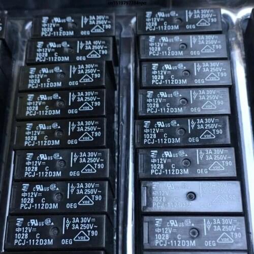 Pcj-112d3m 12vdc 10pcs