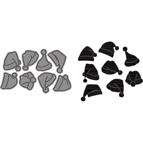 Cutting Dies Santa Claus Hat Winter Warm Small Ball For DIY Scrapbooking Embossing Album Paper Cards Dies 2021New