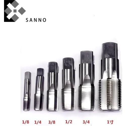 PS 1/16 - PS 1inch cylindrical pipe thread tap HSS interrupted thread series taper pipe taps hand tools