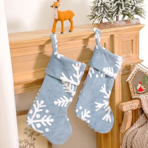 Christmas Stocking Snow Socks Home Decor Christmas Decoration Ornaments Kids Candy Gift Bags Christmas Tree Skirt New Year 2022
