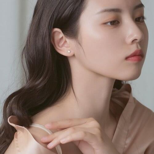 925 Sterling Silver Korean Simple Star Stud Earrings Women Light Luxury Compact Girlfriends Party Jewelry Friendship Gift