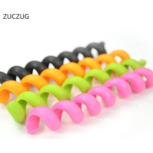 ZUCZUG 2pc PVC spiral USB Charger cable cord protector wrap cable winder for charging cables organizer