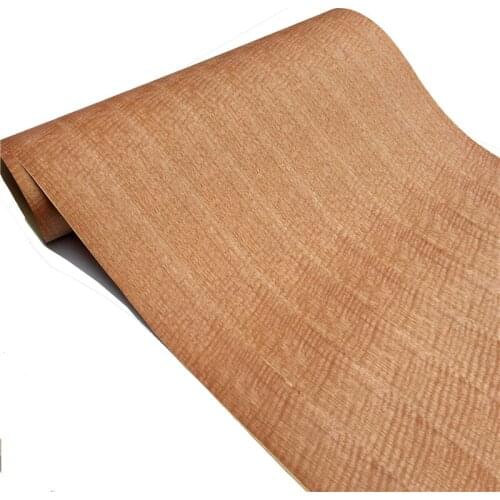 Reconstituted Natural Genuine Red Figured Aniegre Wood Veneer Furniture Veneer about 60x250cm 0.3mm thick