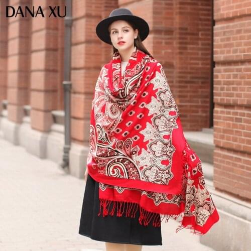 DANA XU Bufanda Mujer Wool Poncho Head Parkas Women Lady Carf And Warm Shawl Stoles Bandana Scarf Hijab Luxury Brand Pashmina