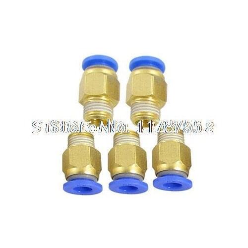 6mm Pneumatic Air Piping Push-to-Connect Fittings 5Pcs