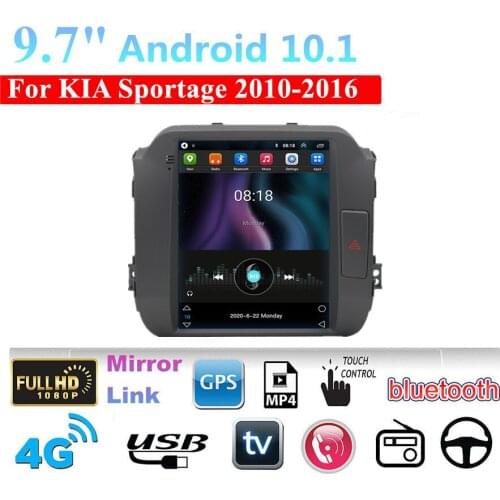 9.7'' Car Stereo Android 10.1 Quad-core RAM 2GB ROM 32GB Radio GPS WIFI Mirror Link FM For KIA Sportage 2010-2016