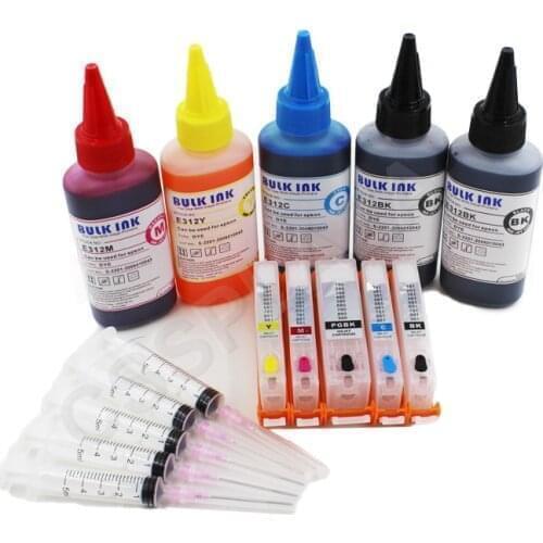 CISSPLAZA 6colors PGI480 PGI-480 CLI-481refill Ink Cartridge + dye ink compatible for Canon TS8140 TS8240 TS8340 TS9140 printer