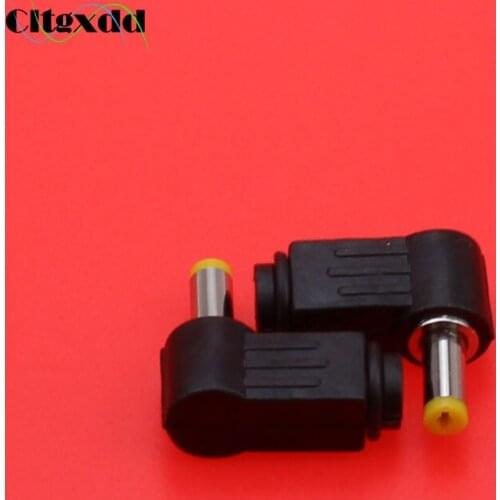 Cltgxdd 1Pcs DC Power Right Angle Male Plug interface 4.8mm*1.7mm Connector Adapter socket jack ,Tip yellow, DIY ,4.8/1.7mm