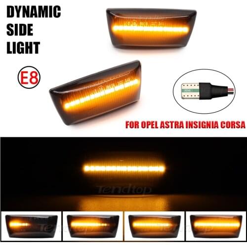 Dynamic Blinkers LED Light Side Streamer Strip Lamp Auto For OPEL Astra H Zafira B Corsa D Insignia A Meriva B Chevrolet Cruze