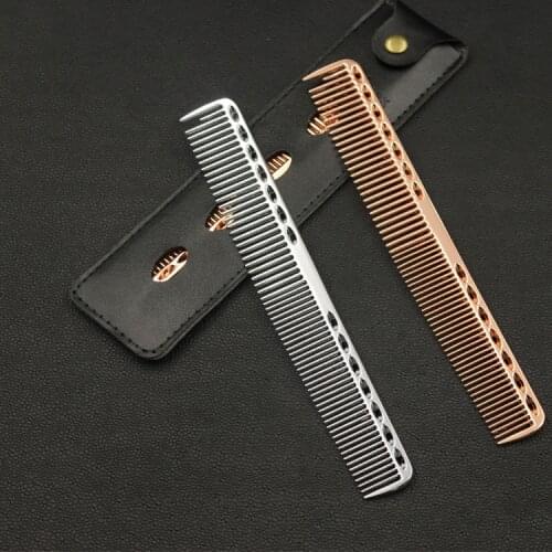 Styling Tools Professional Space Aluminum Hairdressing Cut Comb Durable Antistatic Barber Haircut Comb Makeup Hair Brush