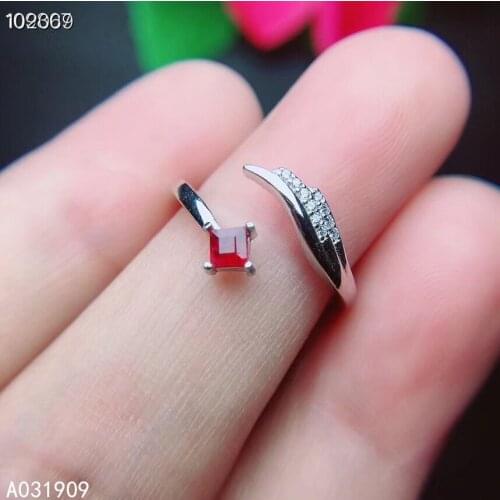KJJEAXCMY boutique jewelry 925 sterling silver inlaid Natural ruby ring female support detection popular