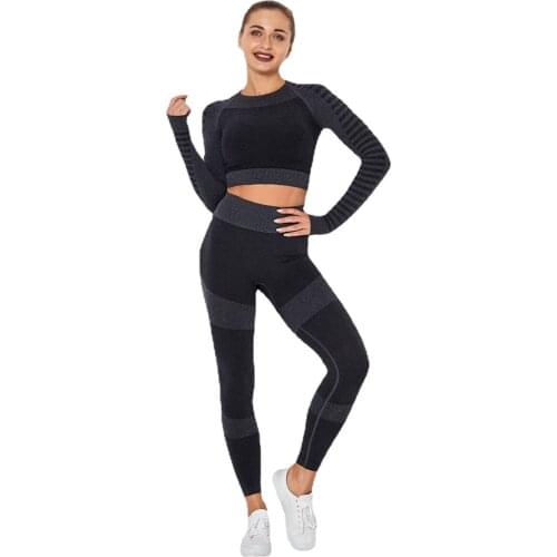 CXUEY Seamless Suit for Fitness Gym Clothing New Breathable Yoga Set Woman Sports Costume Workout Clothes for Women Jogging Wear