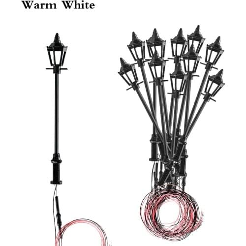 Garden Lamp Model Street Light 12V Led Illumination Trains Railway Layout Sand Table Building Diorama 5pcs