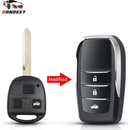 KEYYOU 2/3 Buttons TOY43/TOY47 Blade Upgrate Modified Remote Car Key Case For Toyota RAV4 Avalon Echo Prado Camry Tarago