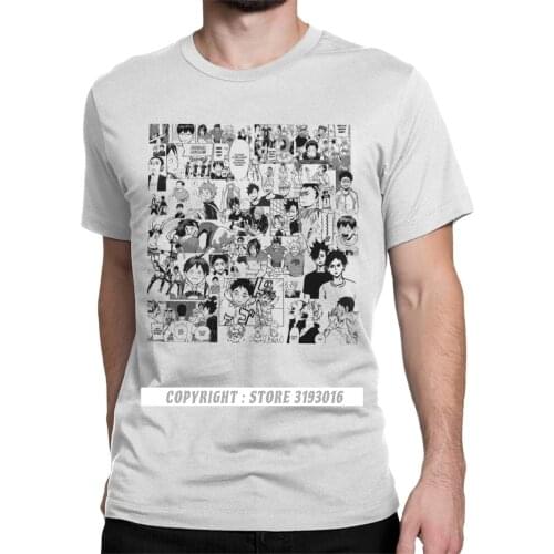 Men Haikyuu Manga Collage T Shirts Bokuto Volleyball Anime Streetwear Vintage Camisa Tees Plus Size T-Shirt