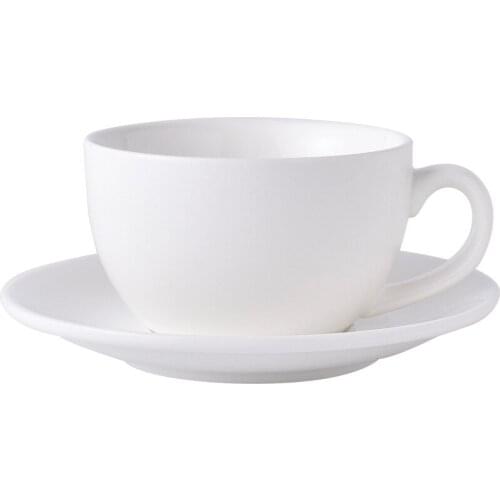 Pure white creative simple coffee cup and dish set ceramic cup tableware coffee cup