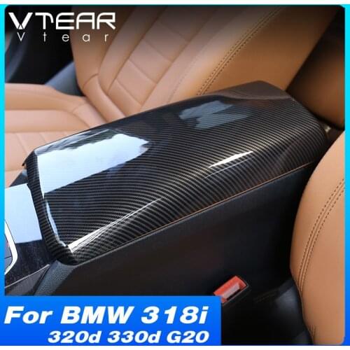 Vtear Car Central Armrest Box Anti-dirty Cover Decoration Interior Anti-Scratch Pad Accessories Parts For BMW 318i 320d 330d G20
