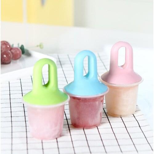 New Ice Pops Mold Silicone Frozen Ice Maker Cavities Homemade Molds Shapes DIY Popsicle Fruit Shake Ice Cream Mold Kitchen Tools