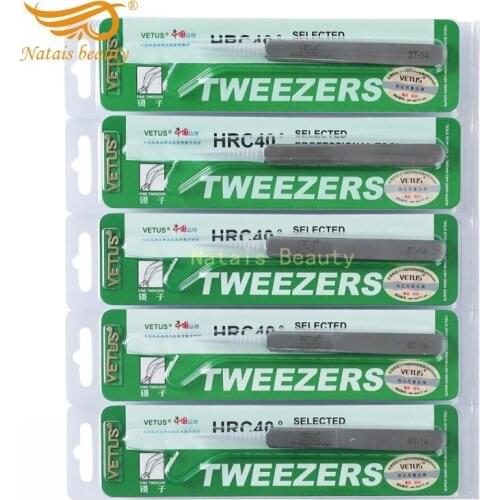 5pcs/lot Vetus ST-14 Tweezer for Eyelash Extension Makeup Pincet Tool Free Shipping